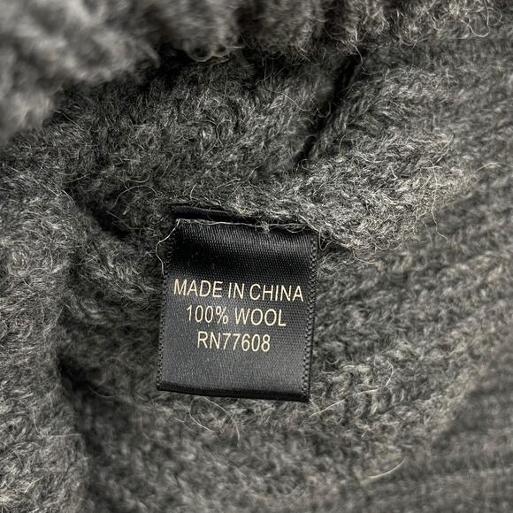 J. Peterman Classic Wool Shawl Collar Chunky Cardigan Men Size L - Picture 9 of 10